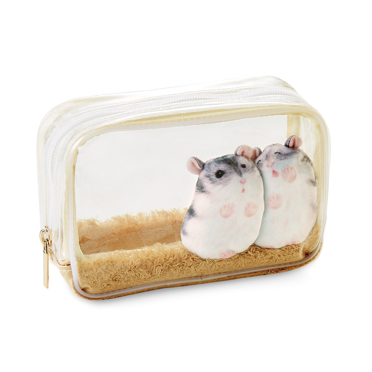 Face Pasters Glass Hamster Transparent Waterproof Toiletries Creative Interlayer Household Makeup Bag