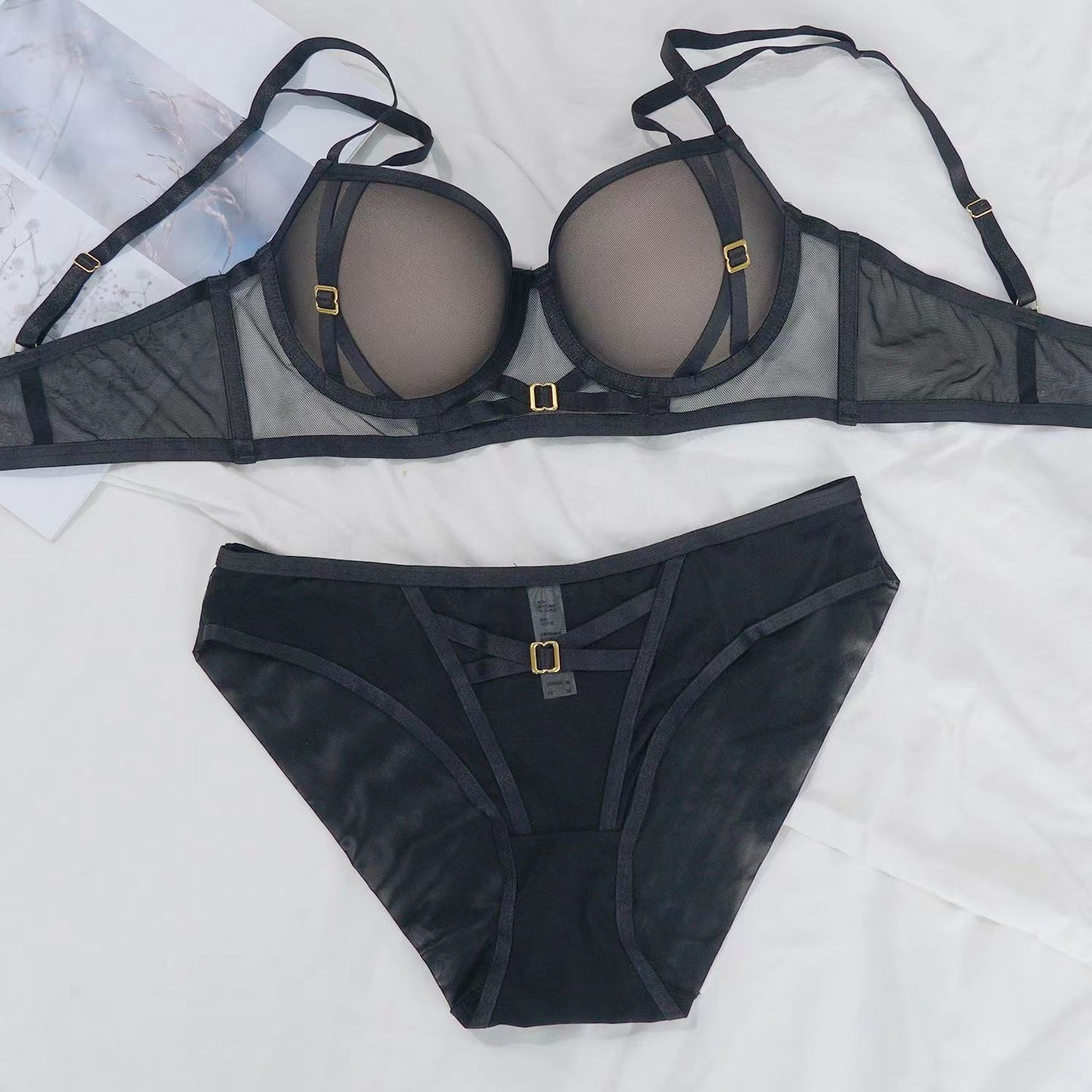 Women's Underwear Small Breast Large Steel Ring Lingerie Sets