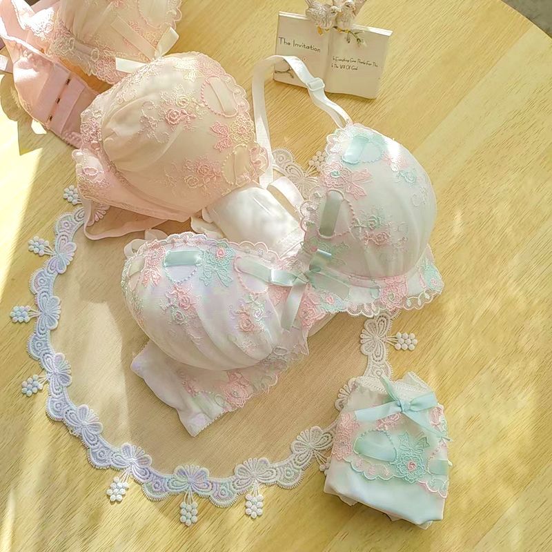 Supply Ribbon Embroidery Fairy Cute No Lingerie Sets