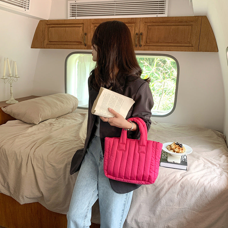 Women's Red Winter Fashionable High-grade Large Capacity Bags