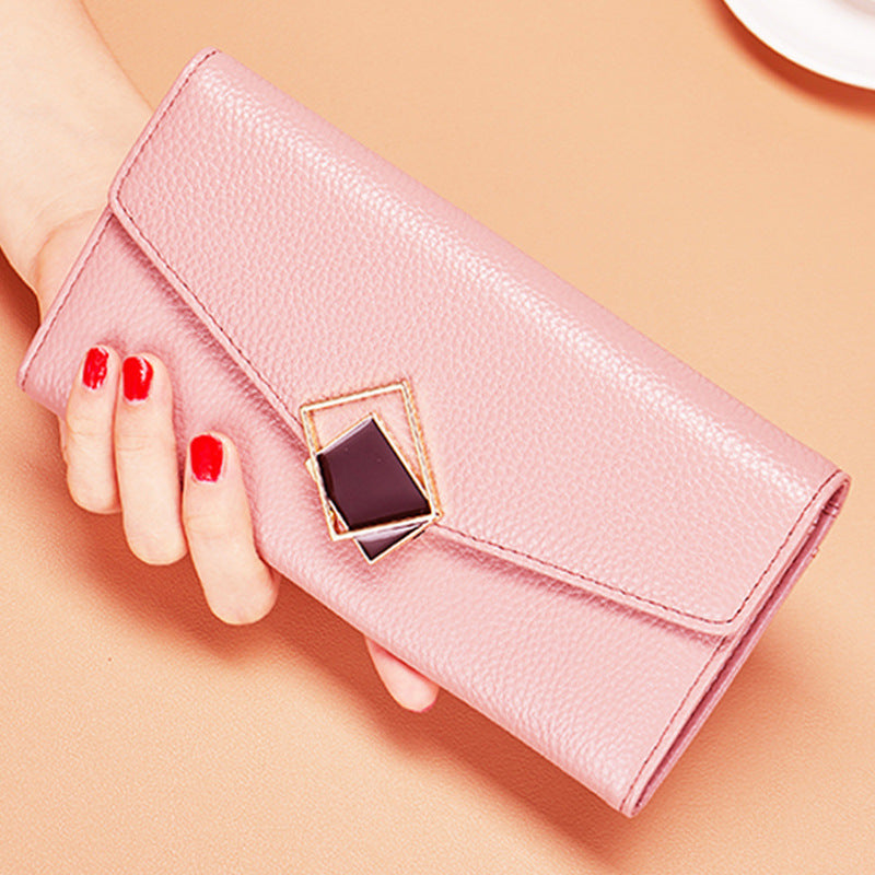 Women's Long Fashion Lucky Yellow Soft Clutch Ladies Wallet