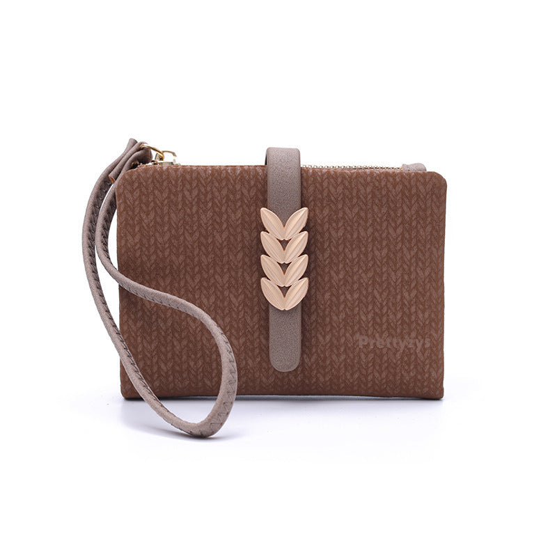 Women's Fresh Printed Two Fold Hasp Zipper Cute Good-looking Short Ladies Wallet