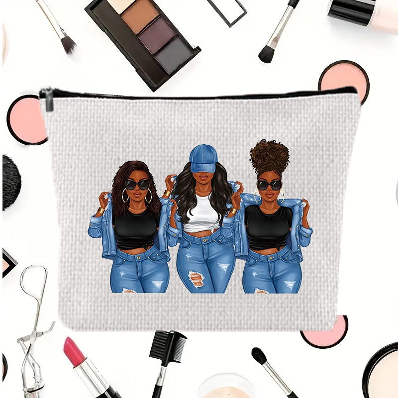 Printing Buggy Large Capacity Simple Zipper Makeup Bag