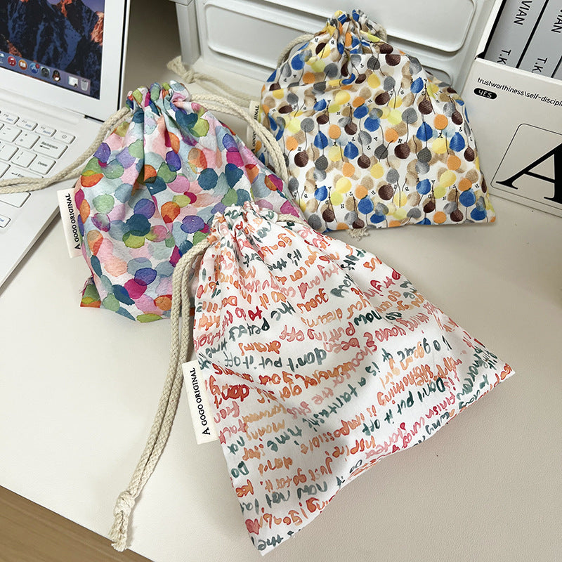 Storage Drawstring Portable Liner Toiletry Sanitary Napkin Makeup Bag