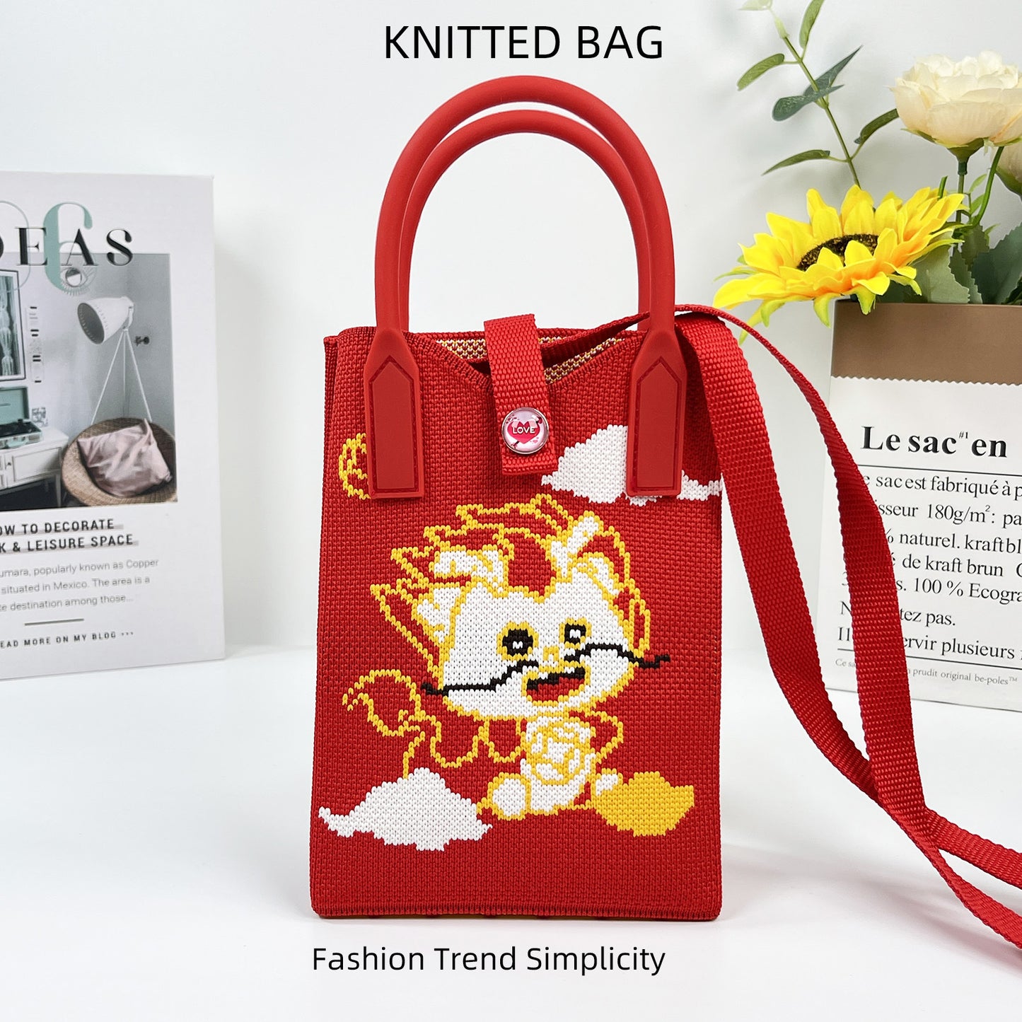 Pretty Knitted Mobile Mason Korean Mini Bags