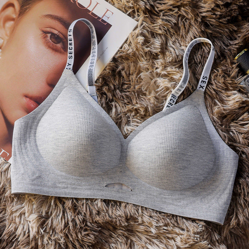 Women's Latex Seamless Underwear Small Chest Push Everyday Bras