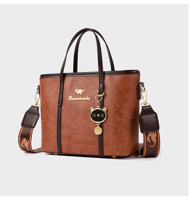 Autumn Live Kitten Pendant Practical Niche Shoulder Bags