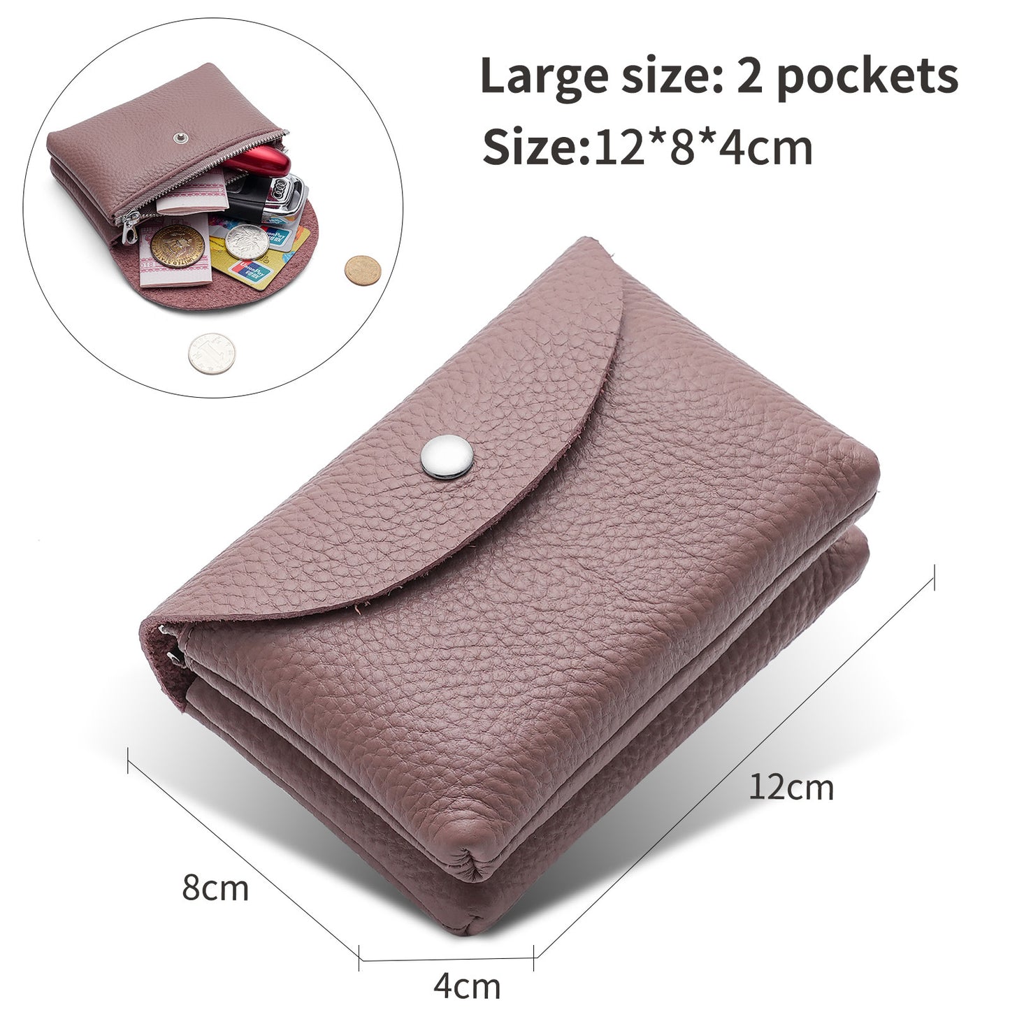 Women's Super Soft First Layer Cowhide Simple Coin Purses