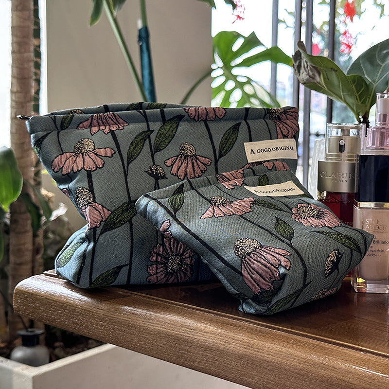 High Sense Artistic Tea Break Large Makeup Bag