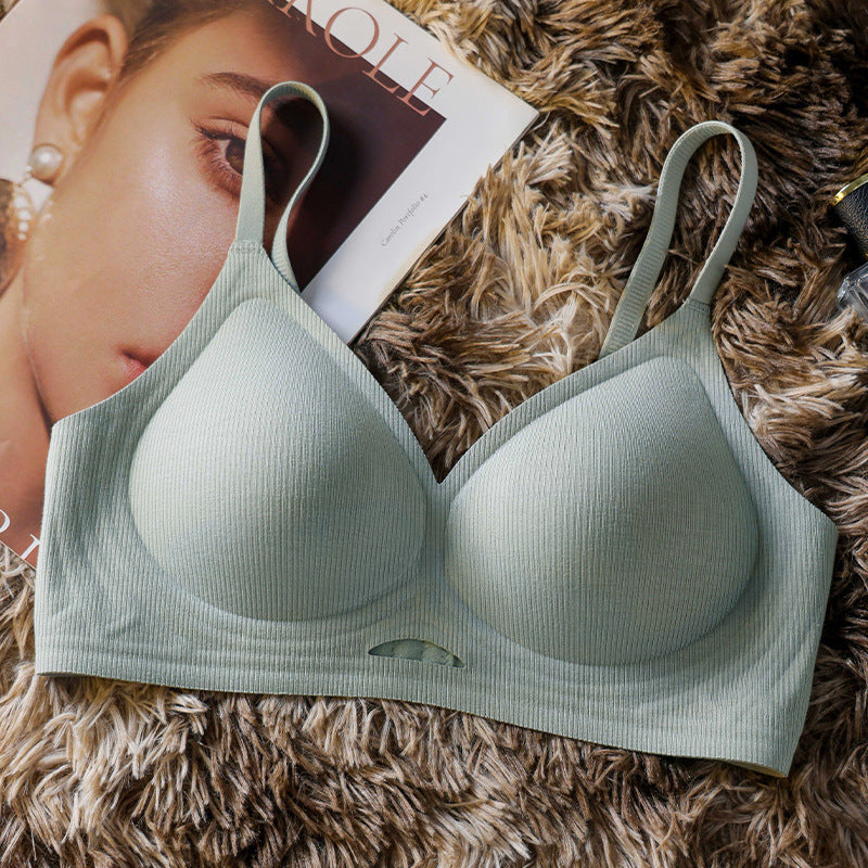 Women's Latex Seamless Underwear Small Chest Push Everyday Bras