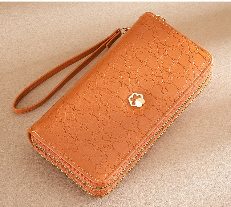 Women's Long Double Zipper Mobile Mini Ladies Wallet