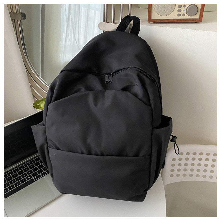 Men's Capacity Solid Color Trendy Korean Wild Female Backpacks