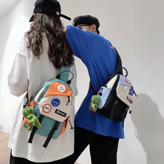 Classic Women's Trendy Leisure Boy College Men's Chest Bags