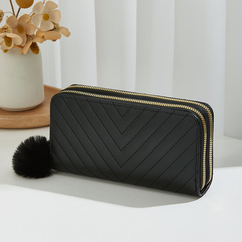 New Women's Stylish Good Texture Plush Ladies Wallet