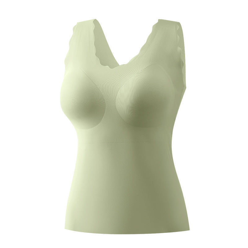 Women's Seamless Ice Silk Vest Underwear Base Tanks Camis