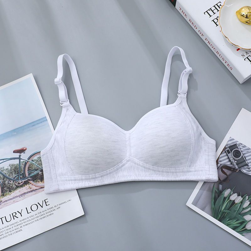 School Underwear Female Pure Color Cotton Everyday Bras