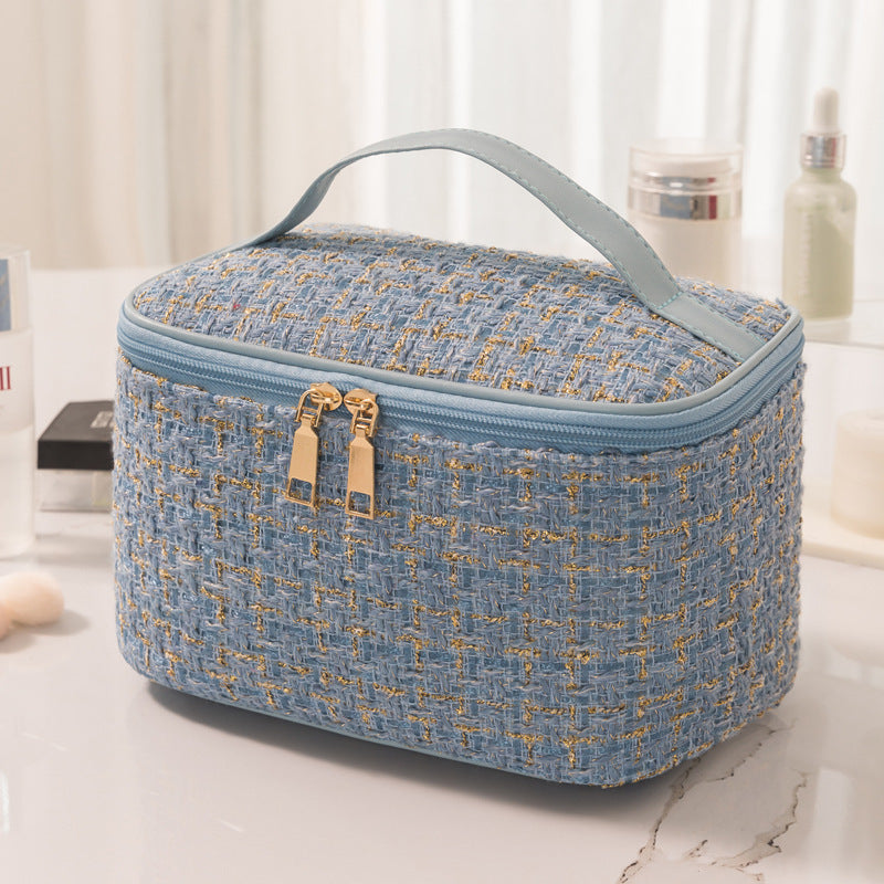 Style Large Capacity Plaid Portable Korean Toiletry Bags