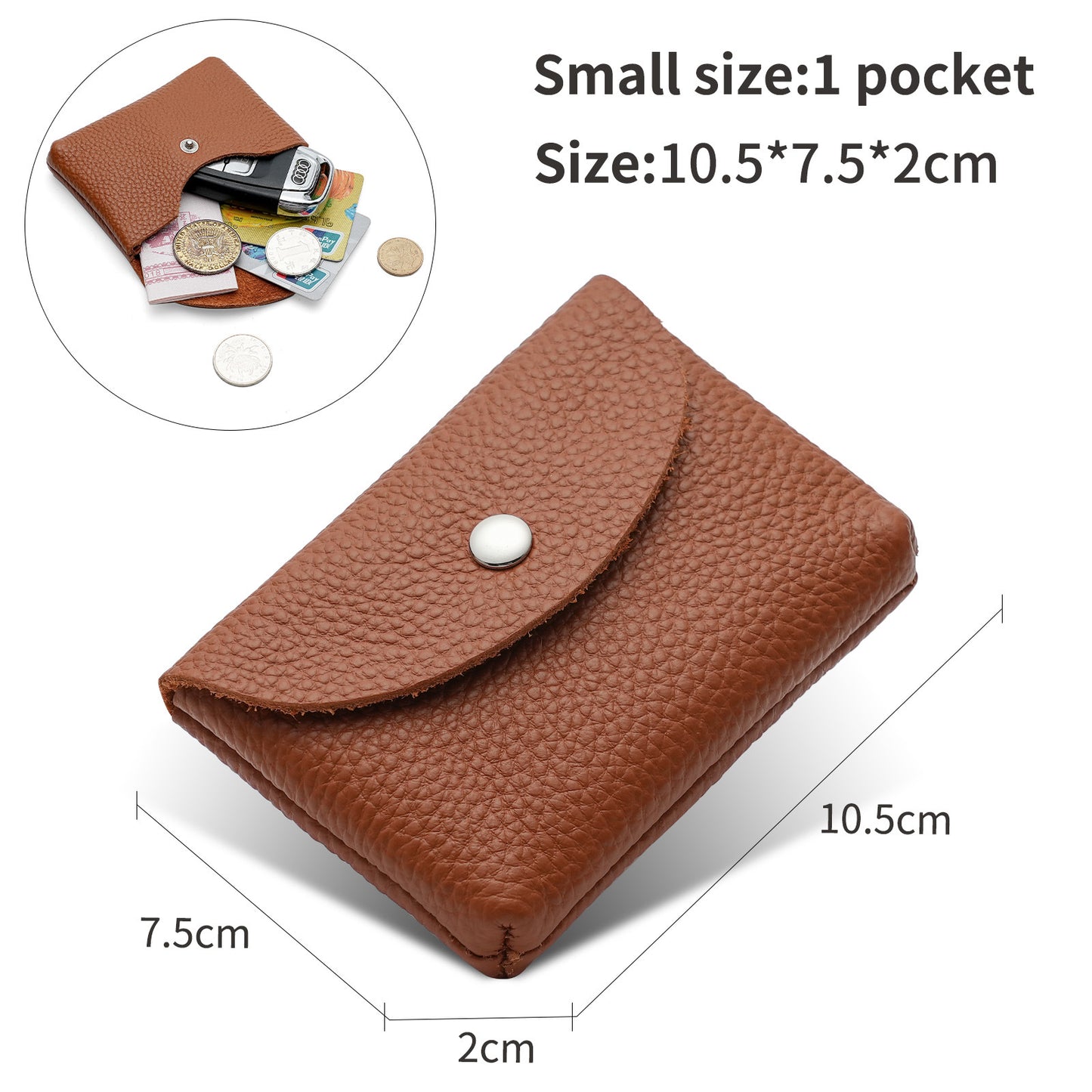 Women's Super Soft First Layer Cowhide Simple Coin Purses