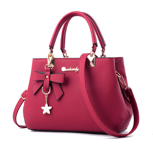 Women's Korean Fashion Bow Portable Mother Shoulder Bags