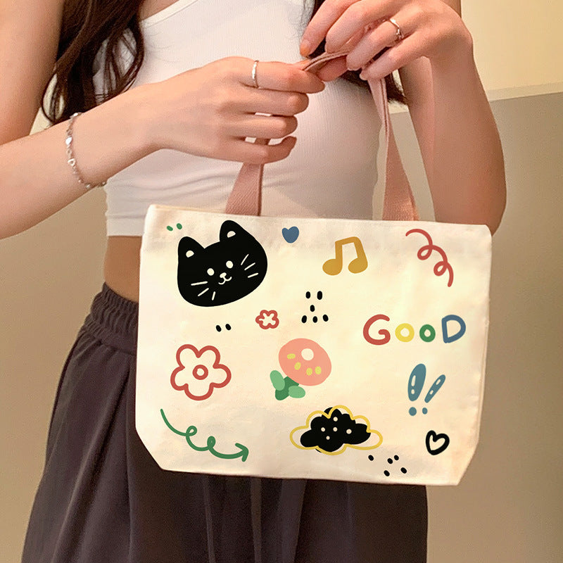 Women's Canvas Cartoon Cabs Korean Style Bags