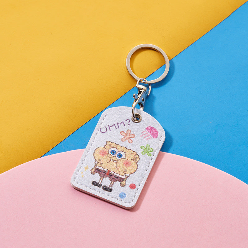 Rectangular Community Control Protective Elevator Leather Card Holder