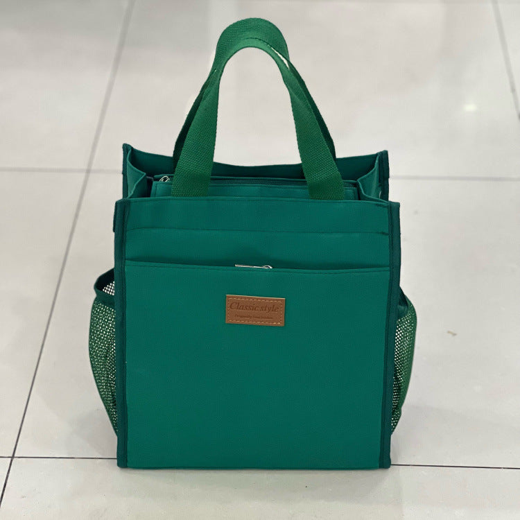 Canvas Solid Color Unisex Simple Lunch Box Handbags
