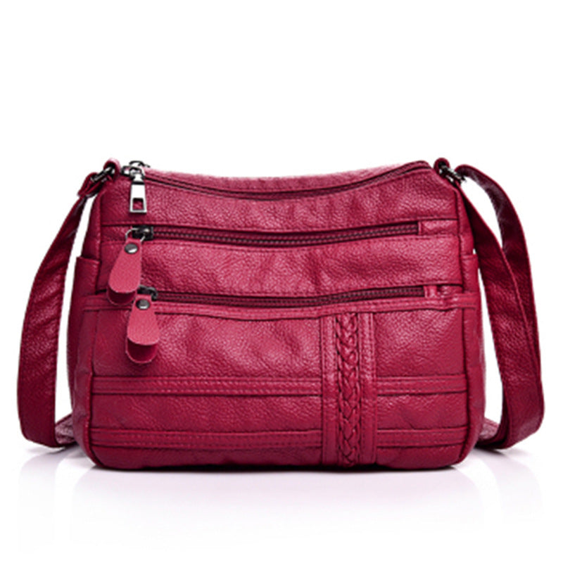 Women's Body Large Capacity Soft Leather Business For Collecting Women's Shoulder Bag