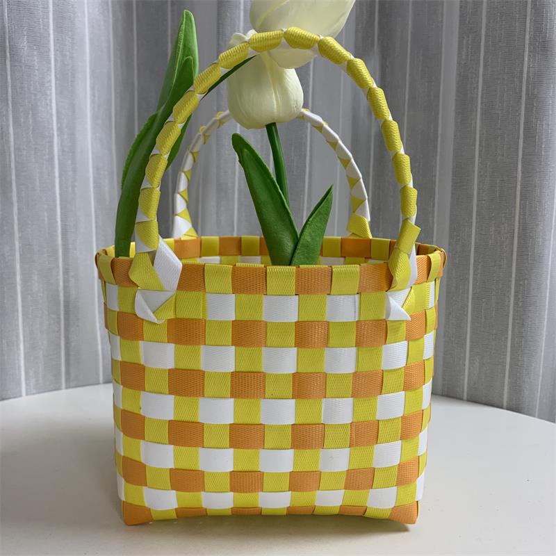 Women's & Children's & Woven Vegetable Basket Beach Colorful Handbags