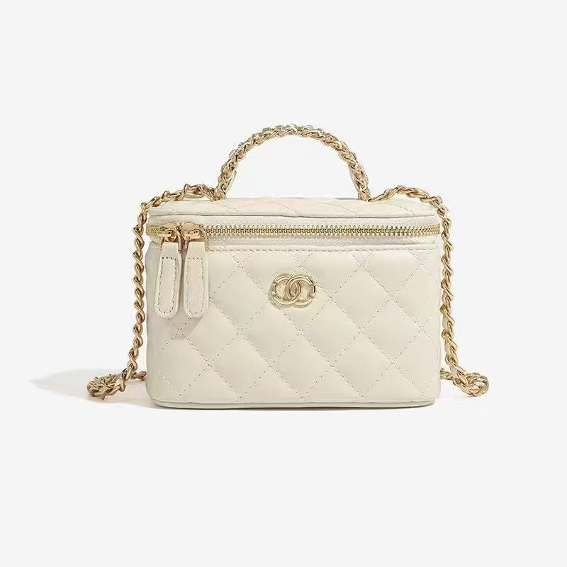 Design Rhombus Chain Classic Makeup Box Women's Shoulder Bag