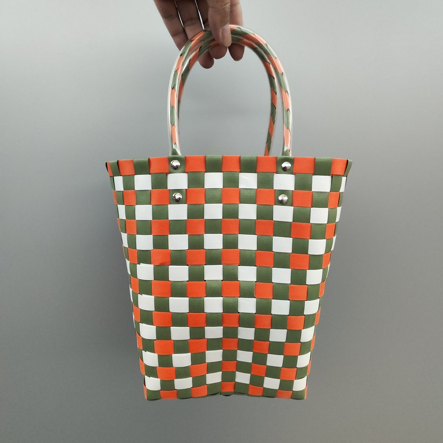 Vertical Simple Fashion Woven Storage Basket Handbags