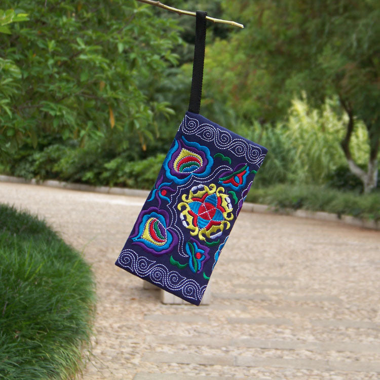 Flower Canvas Embroidered Clutch Tea Coffee Bags