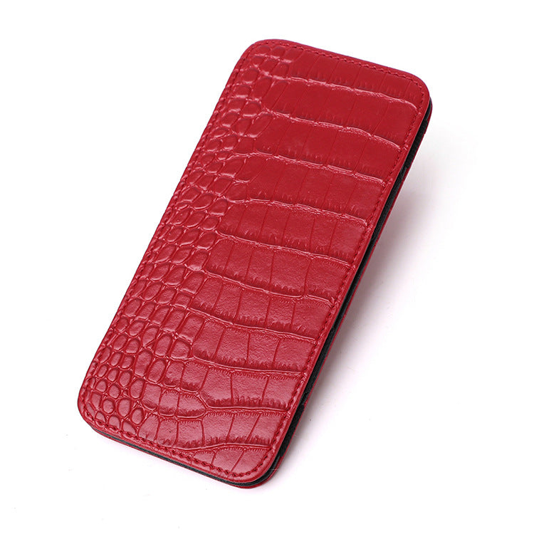 Trendy Korean Style Long Crocodile Pattern Card Holder