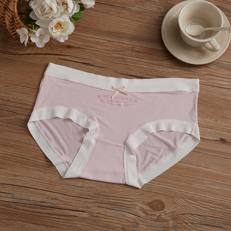 Women's Modal Underwear Mulberry Silk Pla Bottom Traceless Panties
