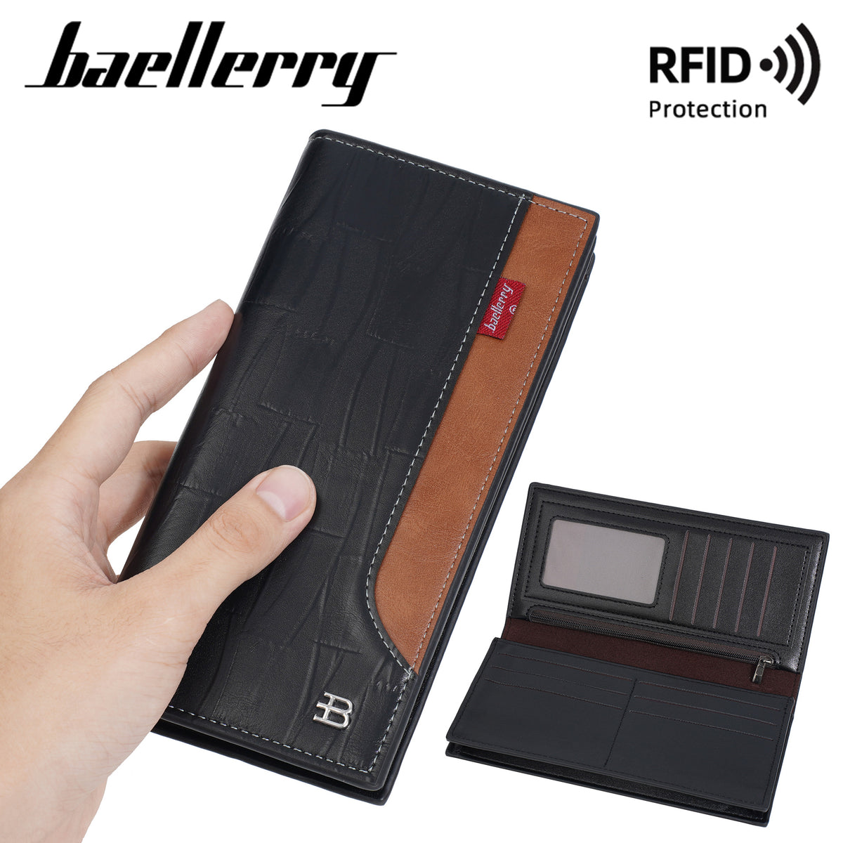 Men's Multiple Slots Business High-grade Zipper Soft Men's Wallet