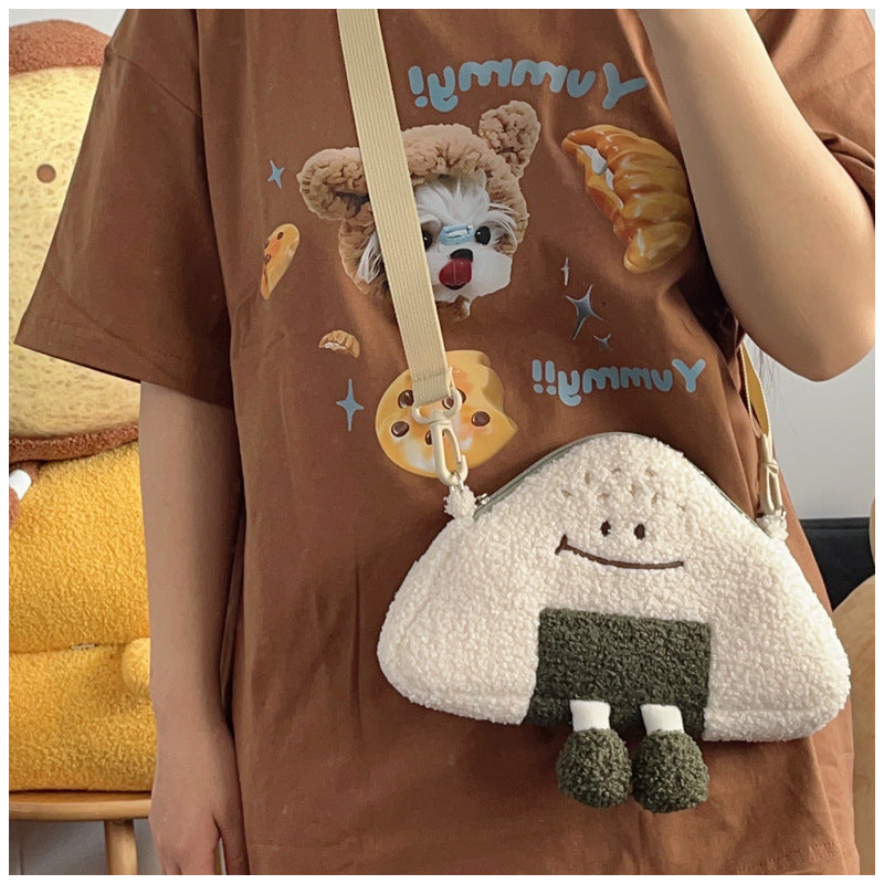 Rice Ball Cute Cartoon Quirky Ideas Crossbody Bags