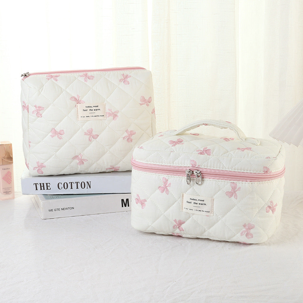 Direct Sale Portable Vertical Large Capacity Partition Storage Makeup Bag