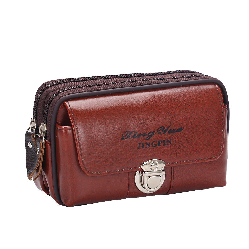 Men's Mobile Simple Business Leisure Wearable Horizontal Men's Waist Packs