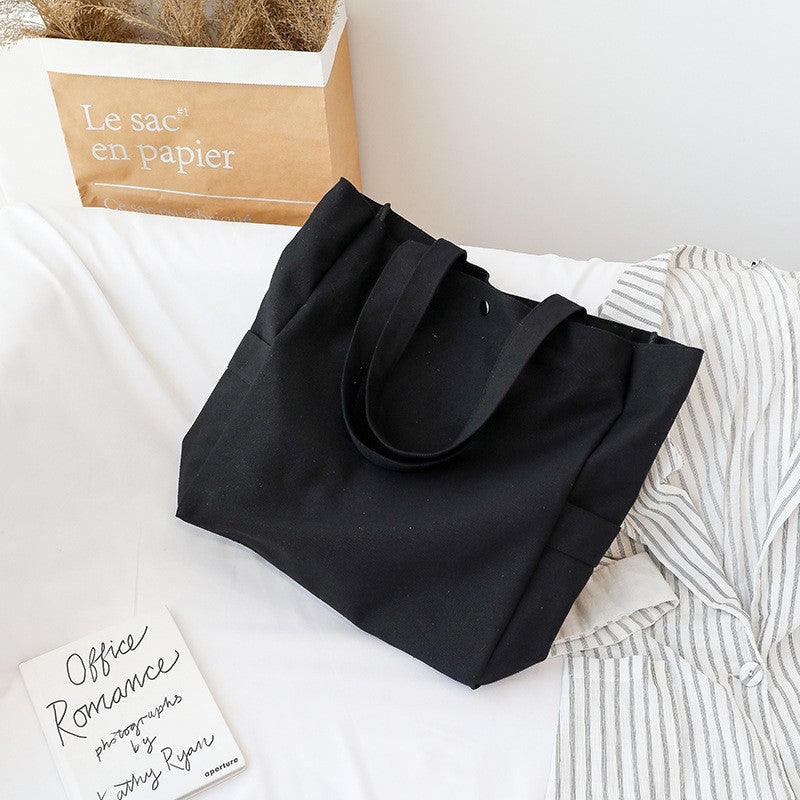 Women's Canvas Artistic Shopping Korean Style Women's Shoulder Bag