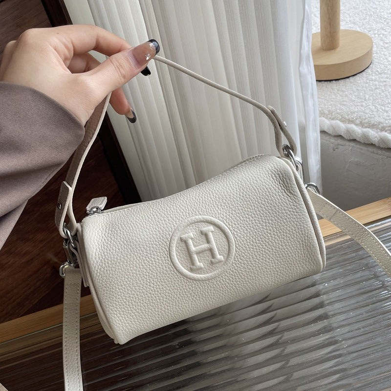 Women's Genuine Leather Fashion Pillow First Layer Women's Shoulder Bag
