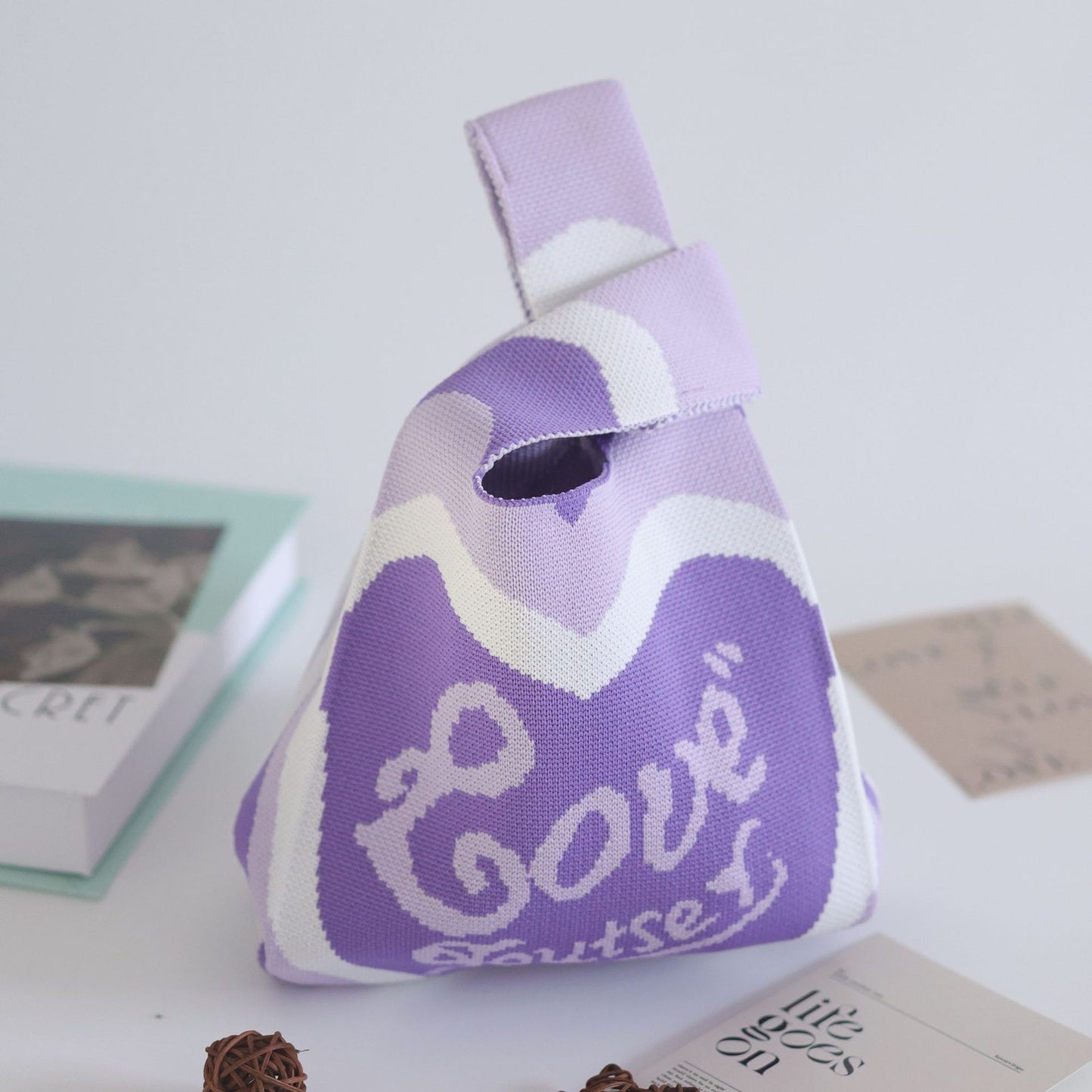 Unique Women's Knitted Woven Vest Simple Handbags