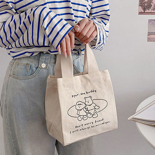 Style Thermal Large Capacity Lunch Box Handbags