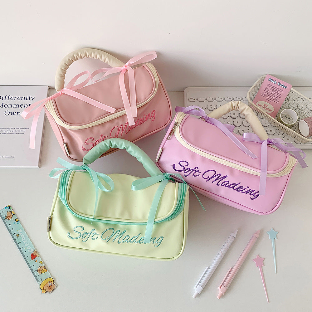 Style Simple Portable Large Capacity Storage Toiletry Waterproof Cosmetic Bags