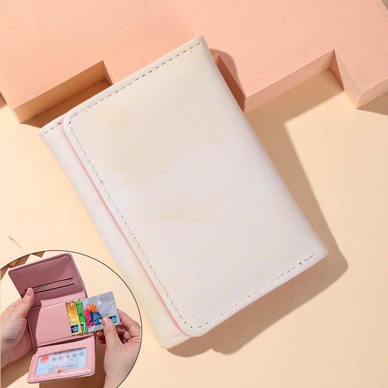 Three-fold Female Big Ears Dog Clamp Good-looking Ladies Wallets