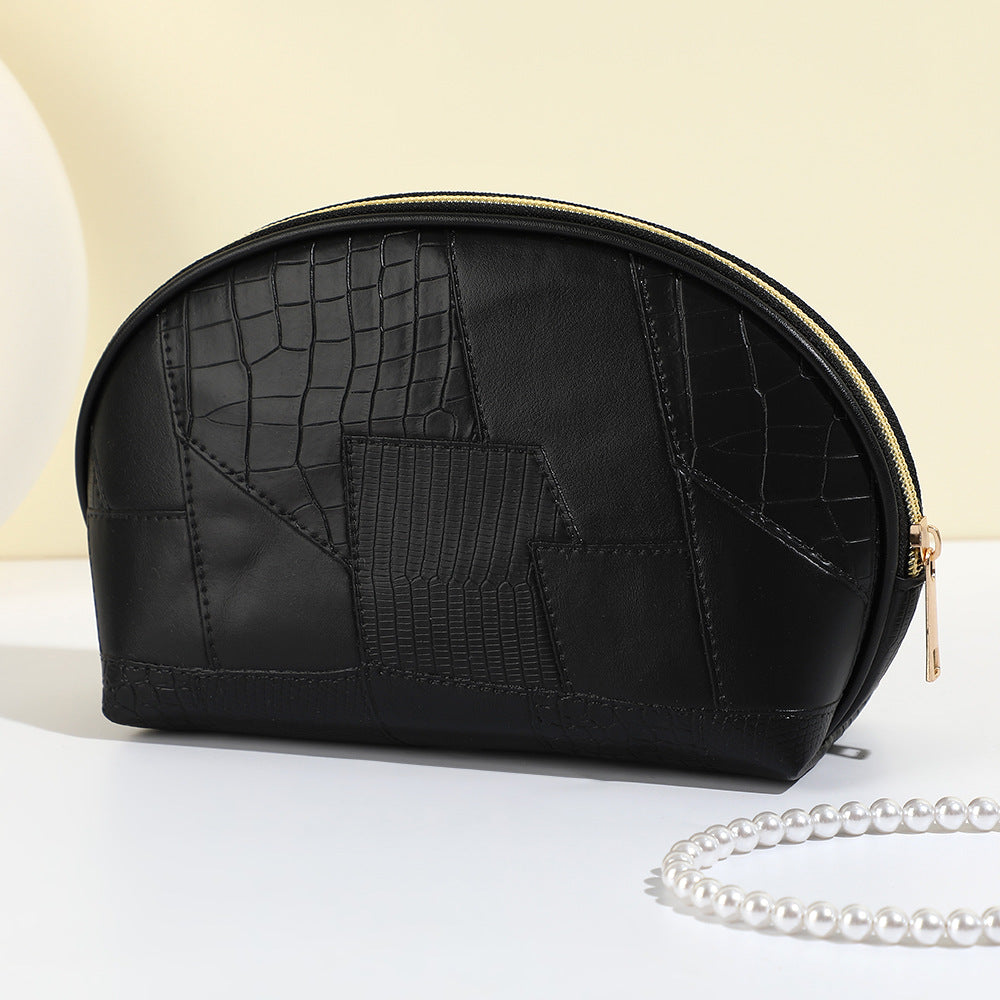 Women's Simple Crocodile Pattern High-grade Large Capacity Storage Waterproof Portable Cosmetic Bags