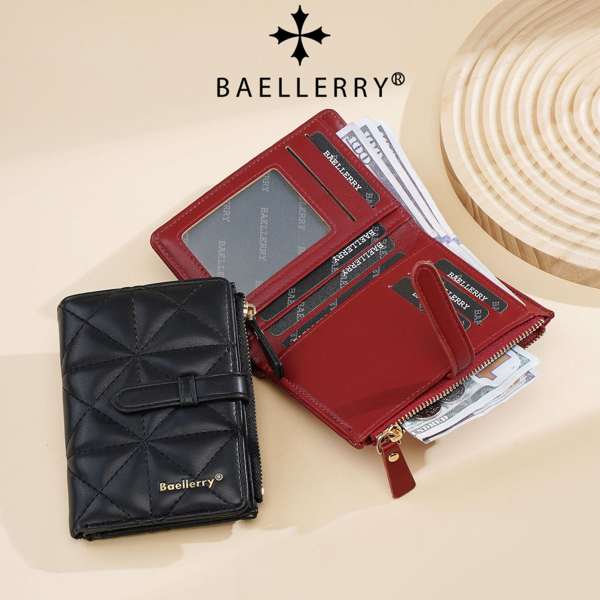 Women's Korean Sewing Good-looking Zipper Leather Ladies Wallet