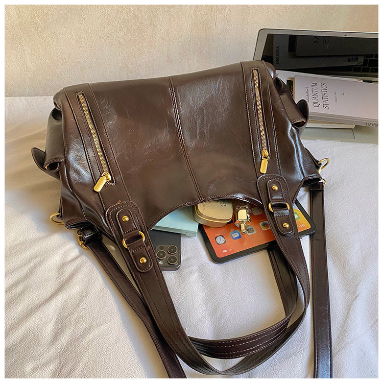 Women's Retro Fashion Large Capacity Western Style Simple Women's Shoulder Bag
