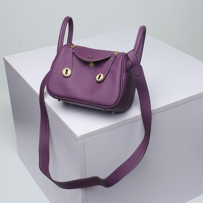 Layer Cowhide Lychee Pattern Lindy Doctor Genuine Shoulder Bags