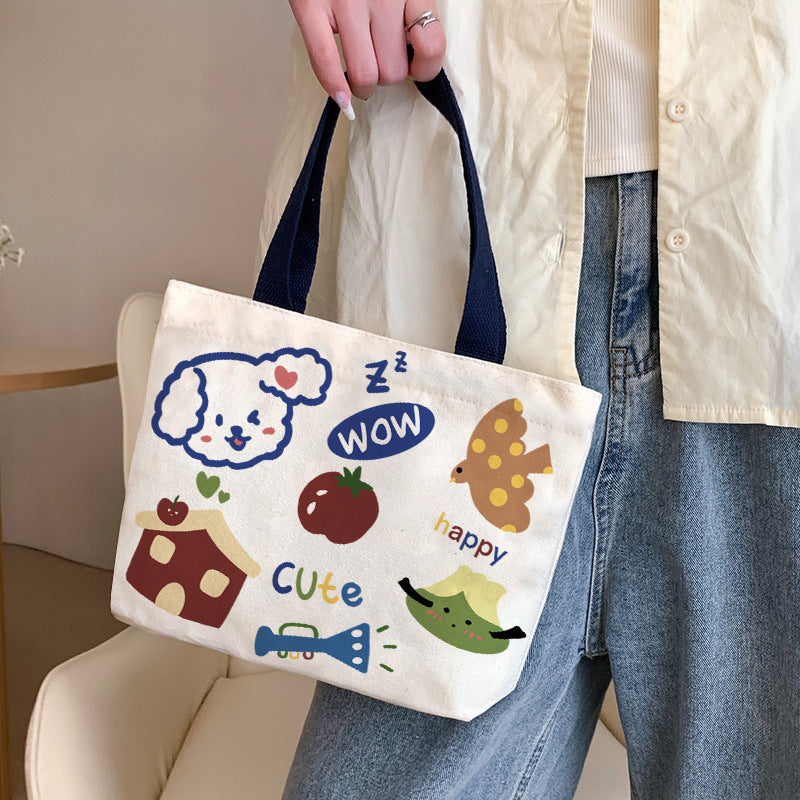 Women's Canvas Cartoon Cabs Korean Style Bags