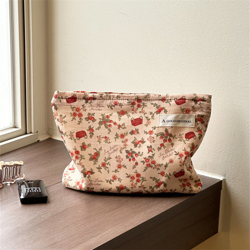 Fresh Floral Good-looking Large Capacity Simple Storage Makeup Bag