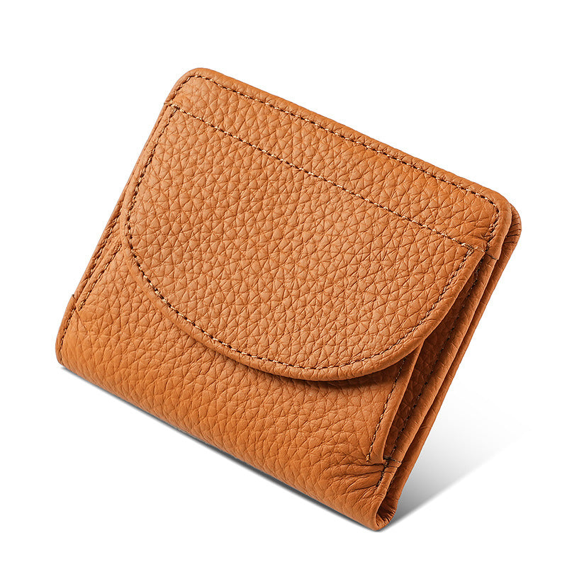 Women's Leather Swiping Safety Fashion Cover Change Ladies Wallets